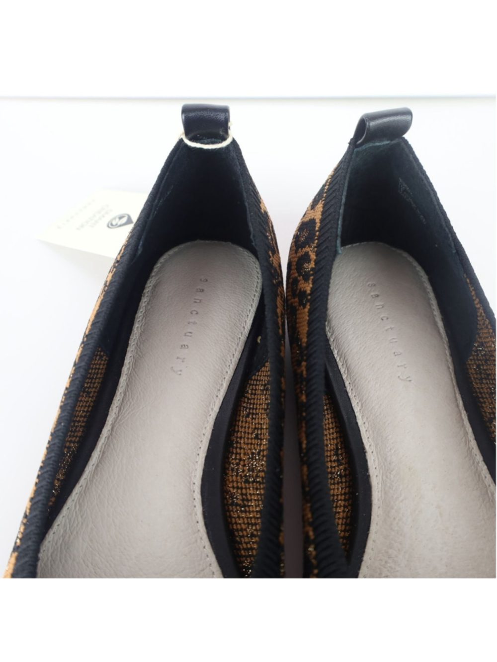 Sanctuary Social Leopard Print Fly-knit Ballet Flats Women Brown 7M - Picture 6 of 16